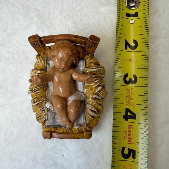 6PC Fontanini 5" Nativity Figurines Baby Jesus, Mary, Joseph, Jeremiah, Angel - Picture 4 of 16